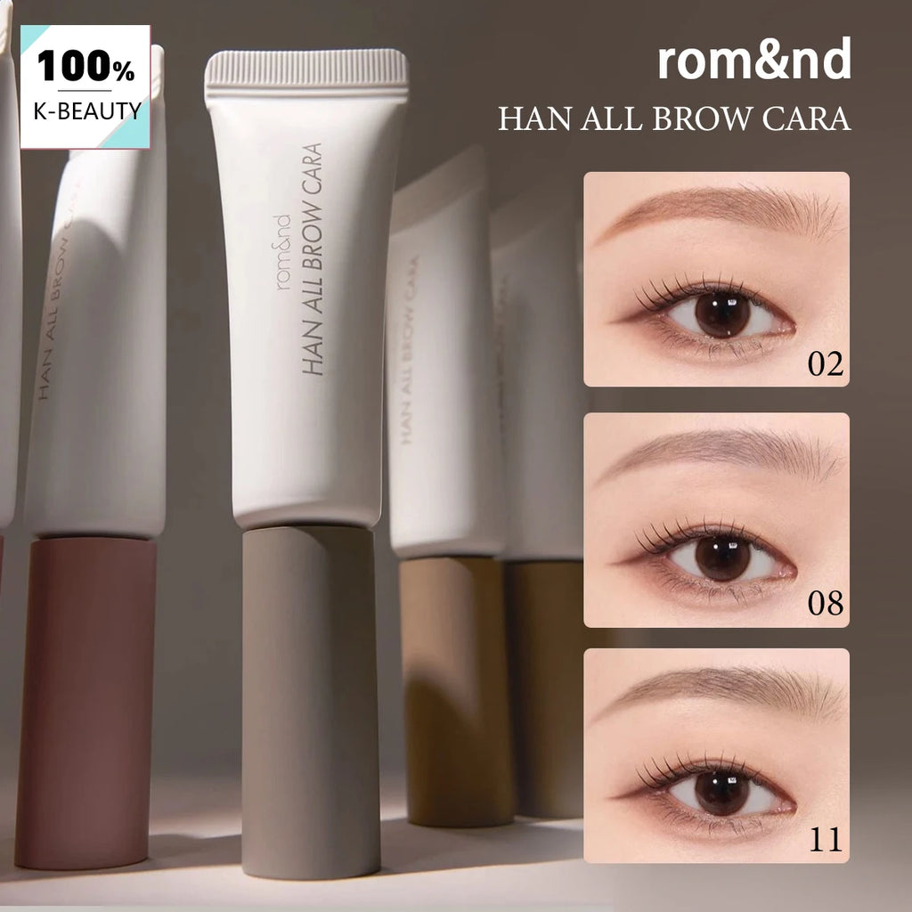 rom&nd HAN ALL BROW CARA,Lightweight Clump-Free,Defined Strand Definition,Long-Lasting Fade-Proof,Korean Cosmetic,Korean Makeup