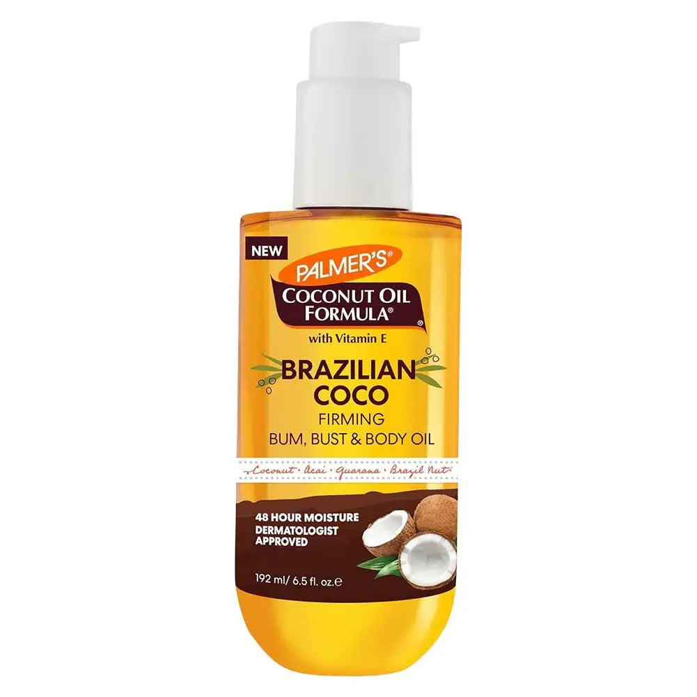 Palmer's Vanilla Coconut Firming Body Oil - 72H Hydration with Shea Butter & Vitamin E for Softer Skin Tightening & Firming