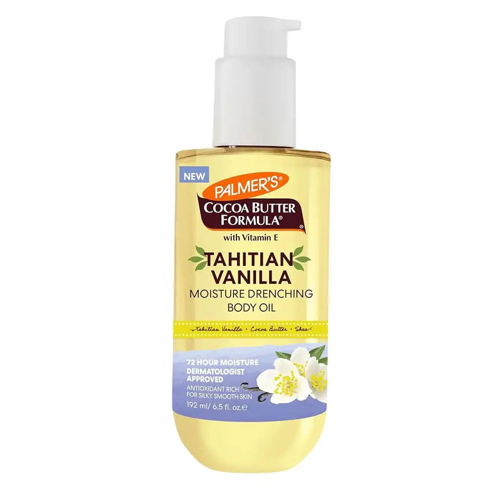 Palmer's Vanilla Coconut Firming Body Oil - 72H Hydration with Shea Butter & Vitamin E for Softer Skin Tightening & Firming