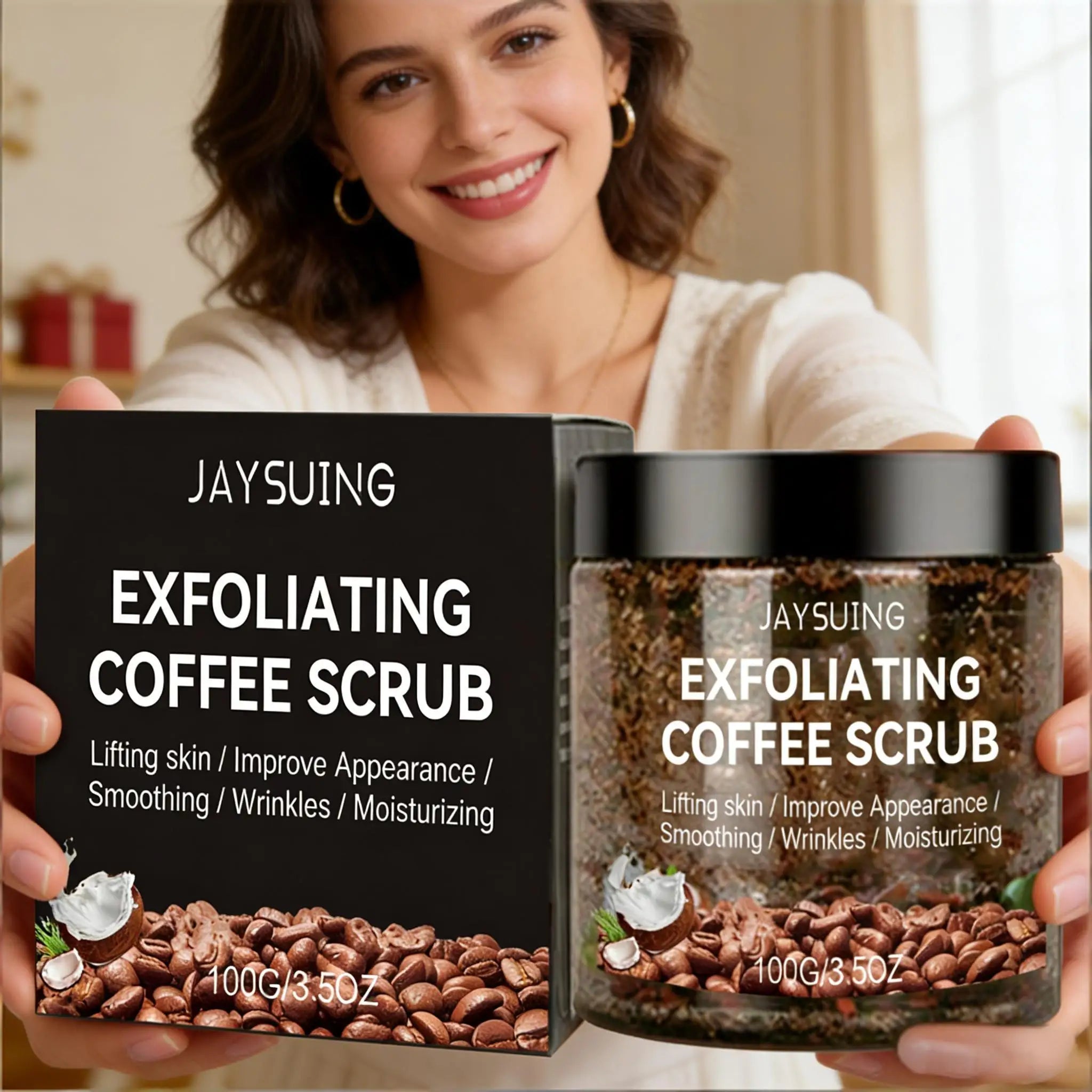 Coffee Exfoliating Scrub Remove Dead Skin Cleaning Smooth Moisturizing Body Brighten Skin Tone Nourish Scrub Suitable Whole Body
