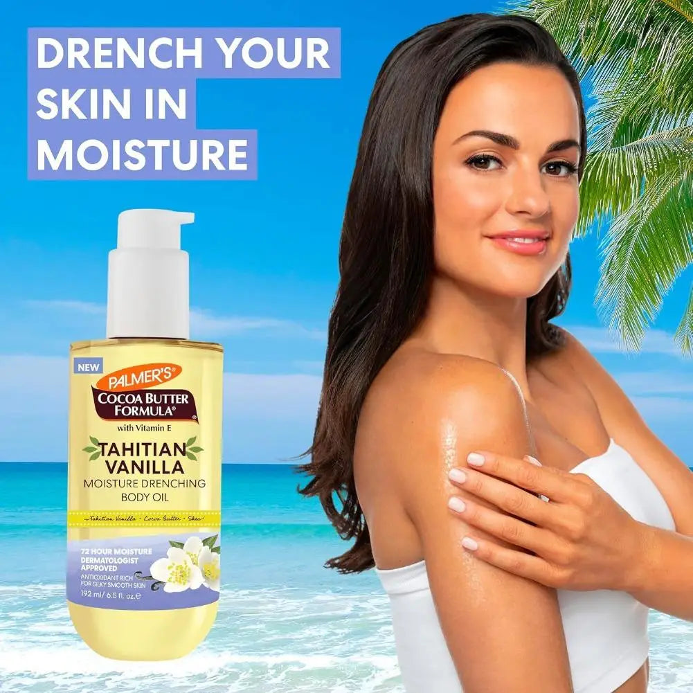 Palmer's Vanilla Coconut Firming Body Oil - 72H Hydration with Shea Butter & Vitamin E for Softer Skin Tightening & Firming