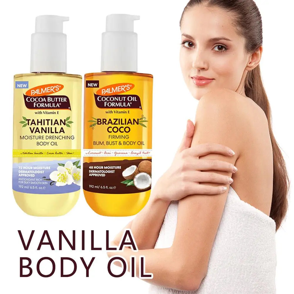 Palmer's Vanilla Coconut Firming Body Oil - 72H Hydration with Shea Butter & Vitamin E for Softer Skin Tightening & Firming